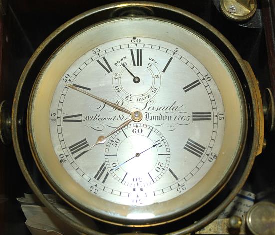 Joseph R. Losada. A Victorian 2½ day marine chronometer, 7in.